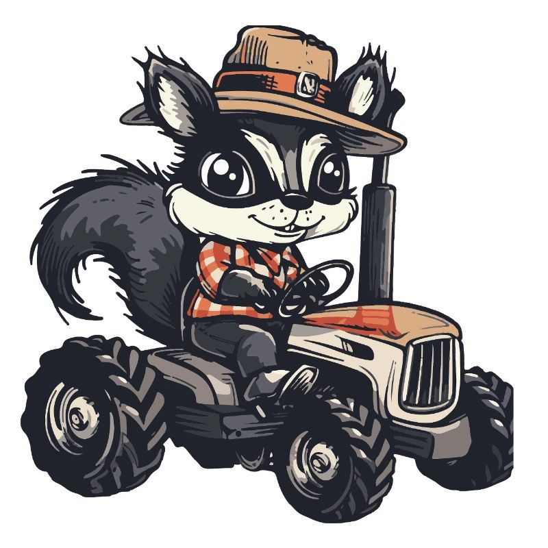 Skunk Tractor Farmer