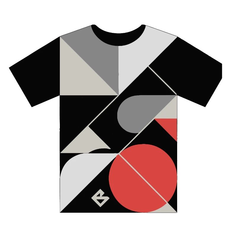 Geometric Mosaic: Red Circle Blocks