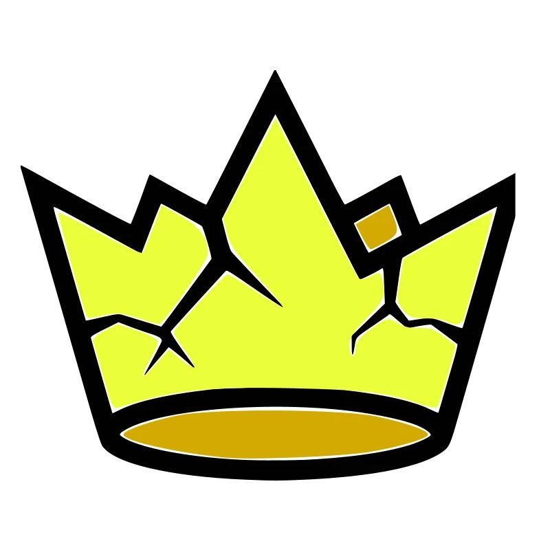 Grunge Broken Crown Vector fissuré
