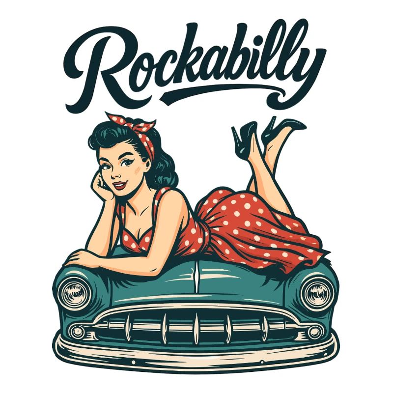 Rockabilly Oldtimer Auto Pin Up Retro Geschenk