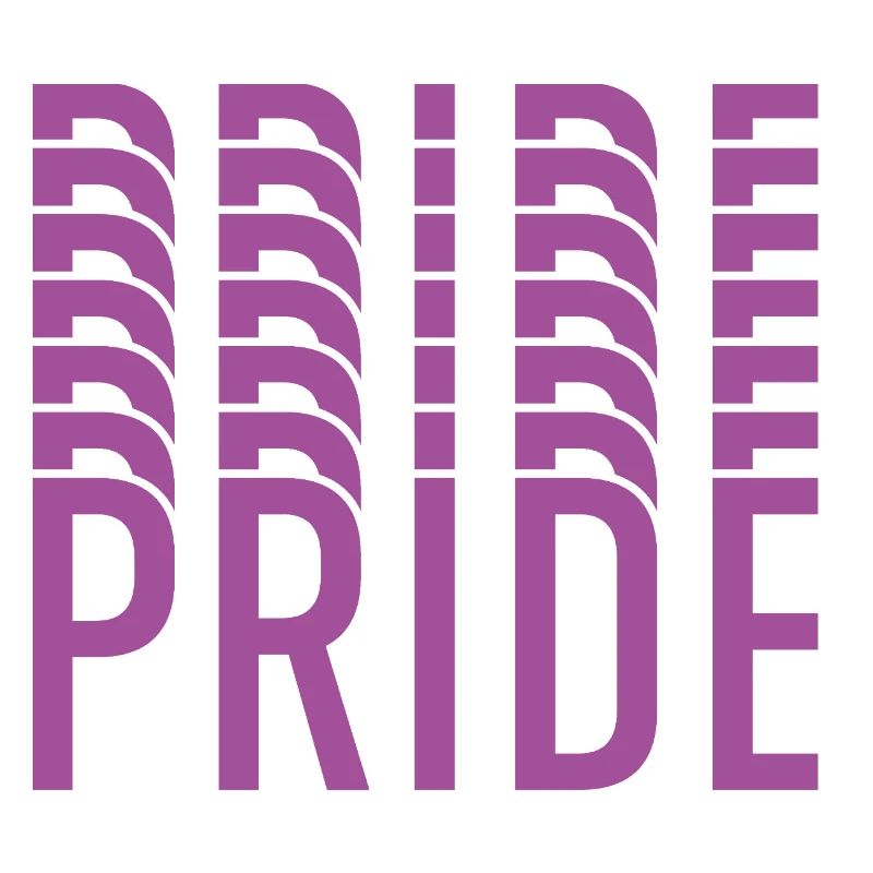 Purple Pride Typography Mosaic
