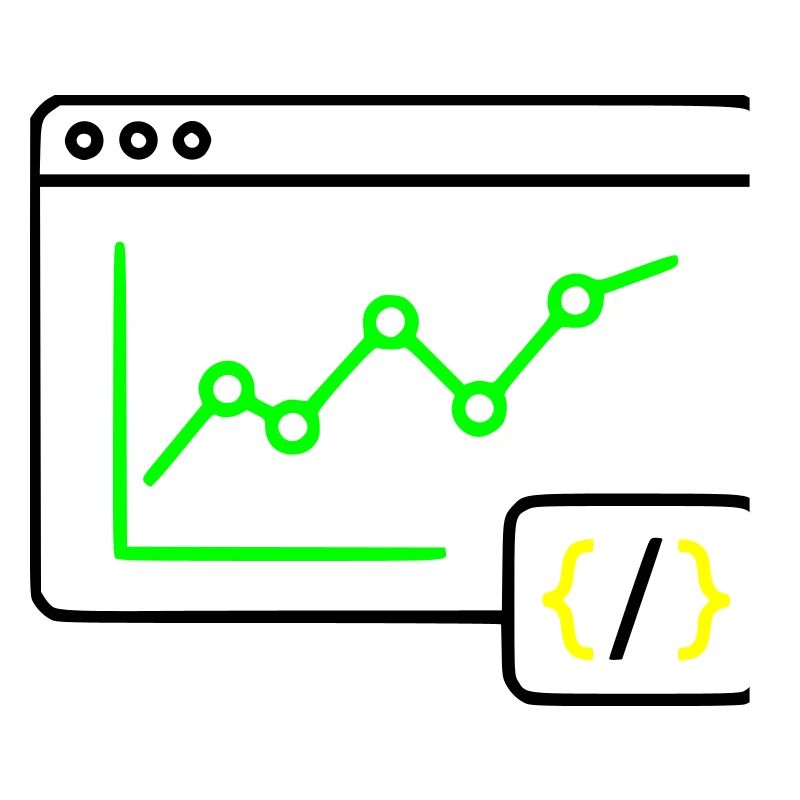 Web Analyse Chart Coding Browser Vektor