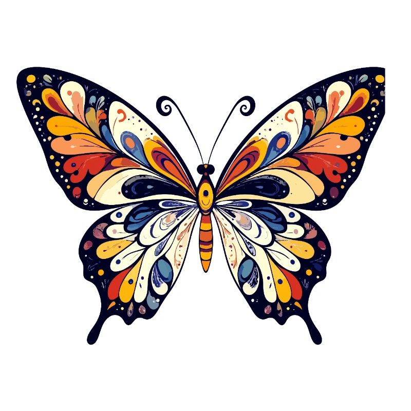 Art coloré et abstrait des couleurs papillon