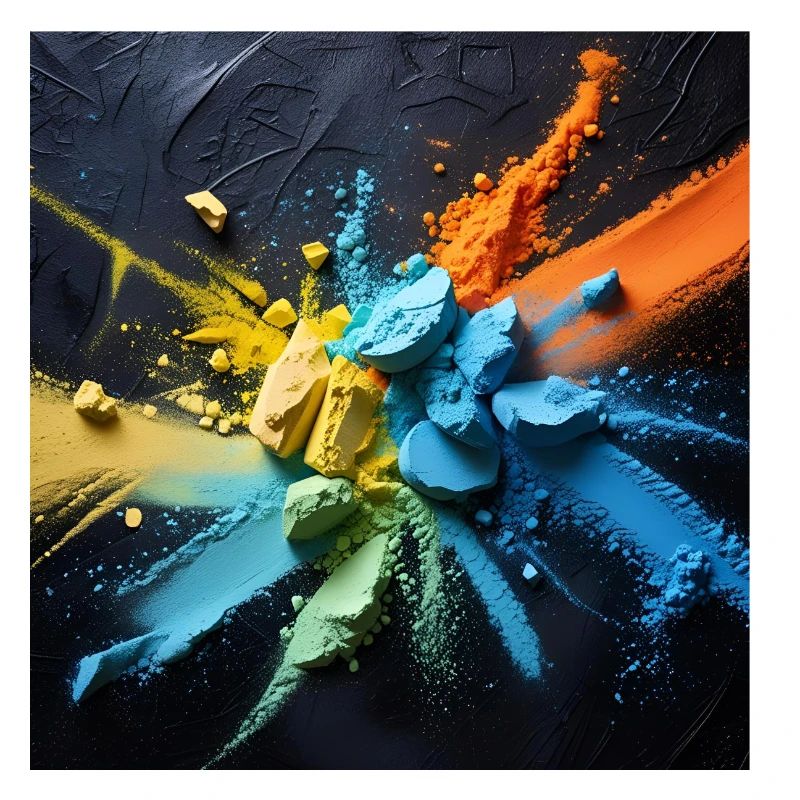 Rainbow dust explosion