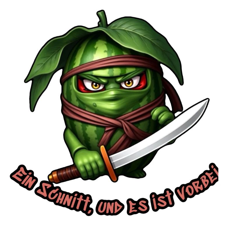 Ninja pastèque avec l’épée
