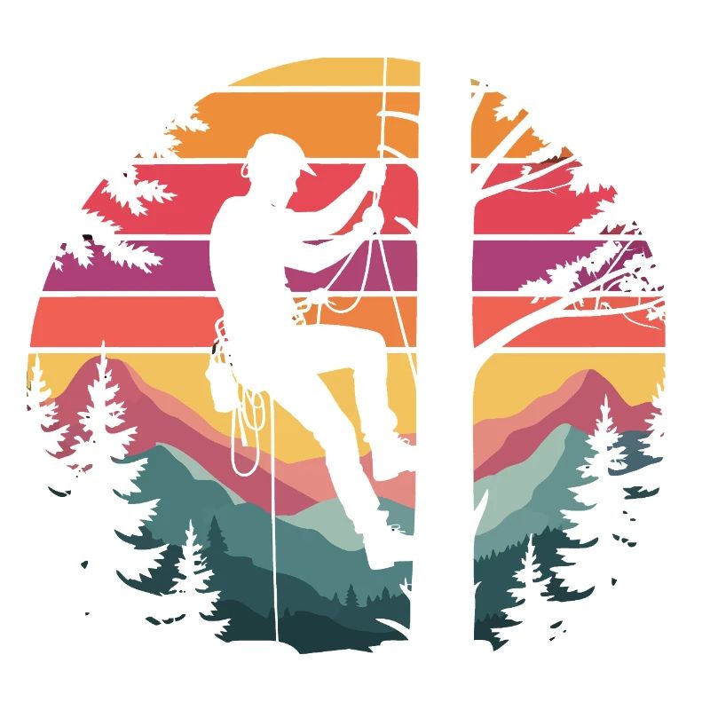 Kletterer im Sunset-Wald