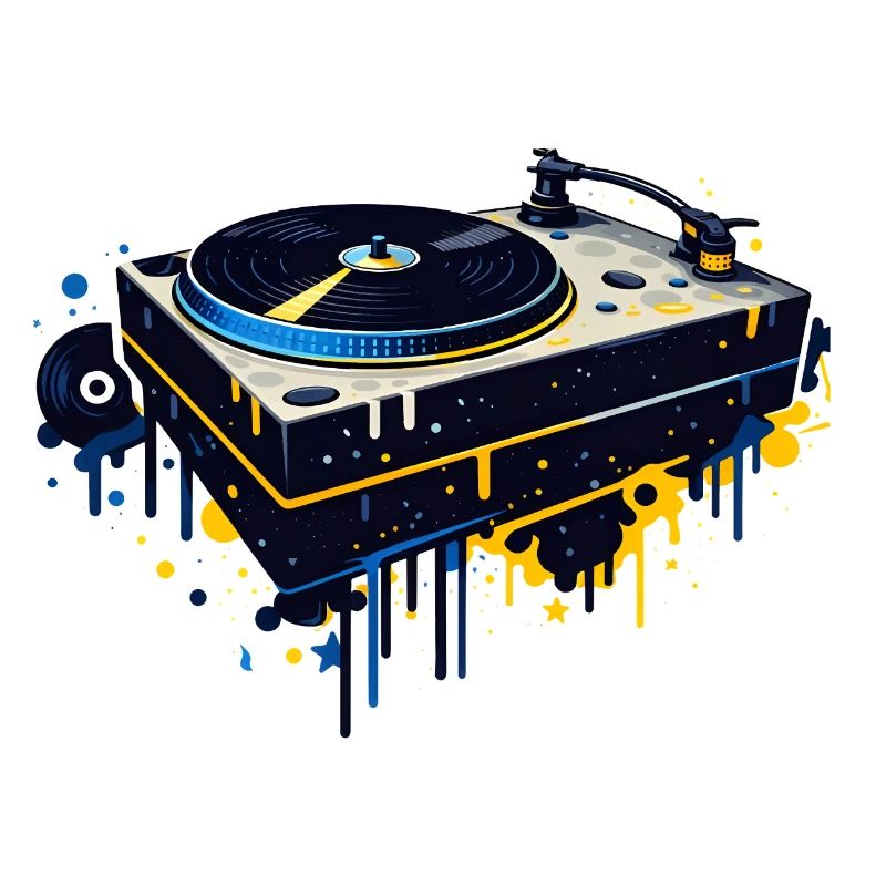 Graffiti Plattenspieler Design 