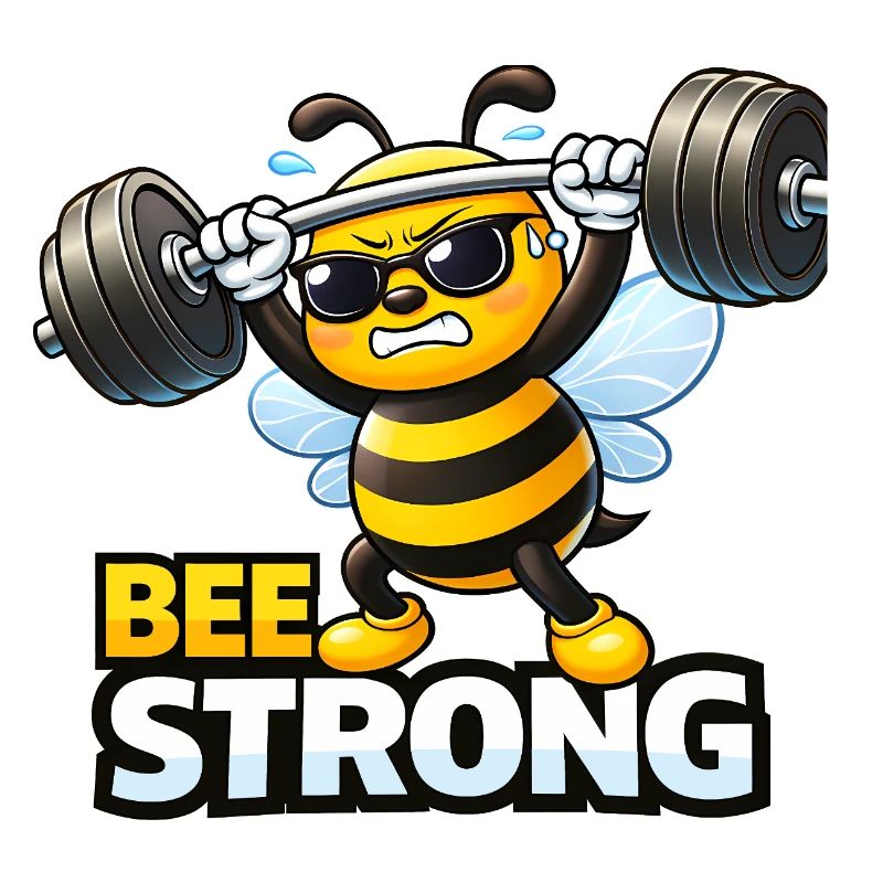 Bee Strong – Motivation pour la forme physique de Funny Bee