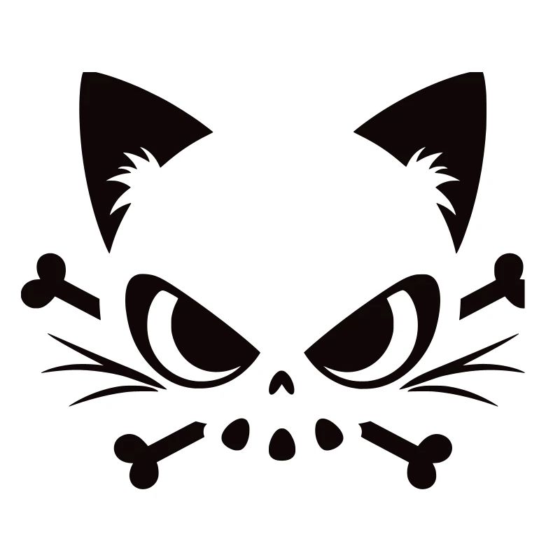 Crâne de chat | Motif minimaliste de Skull & Bones