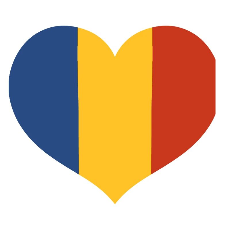 Cœur du drapeau roumain