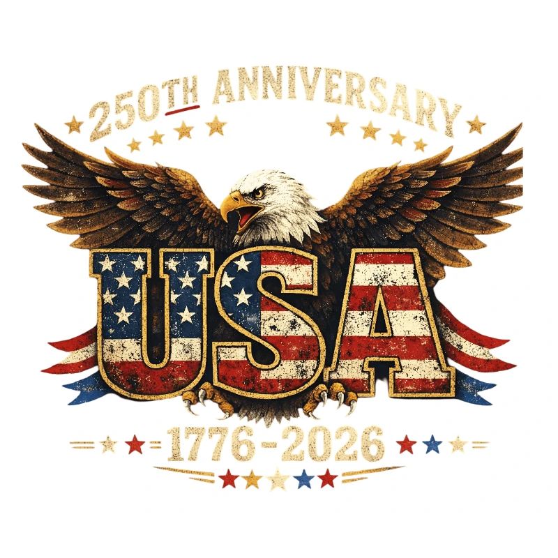 250-jähriges Jubiläum USA 1776-2026 Eagle 4. Juli