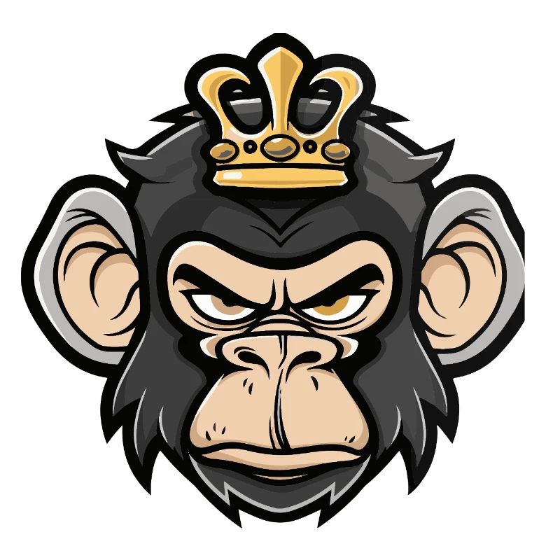 Affe Kopf Krone