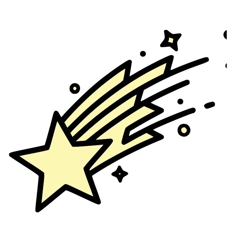 Une bande dessinée Shooting Star Comet