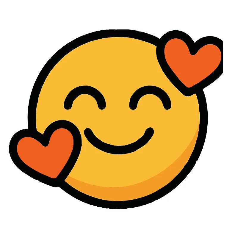 Liebe Smiley mit Herzen
