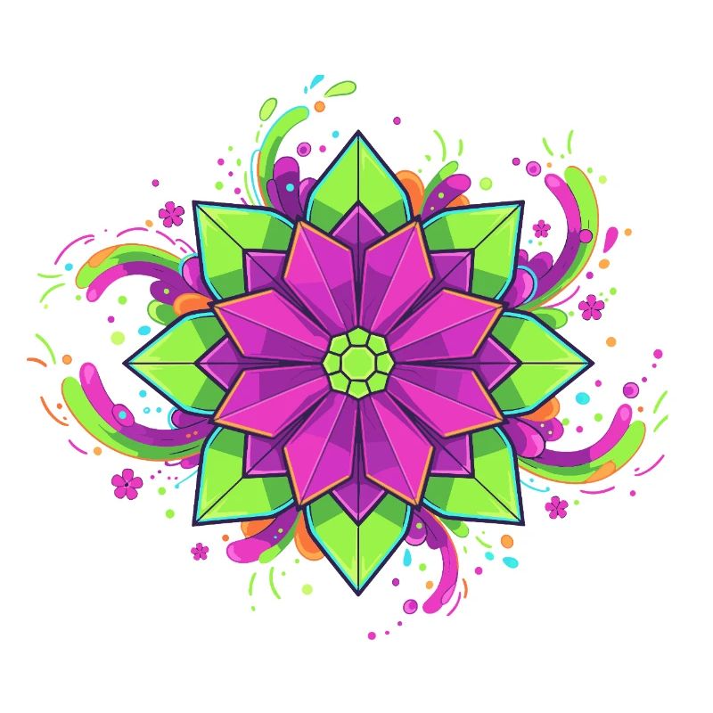 Fleur de mandala colorée