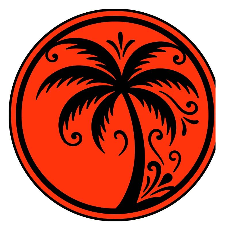 Palm tree icon beach