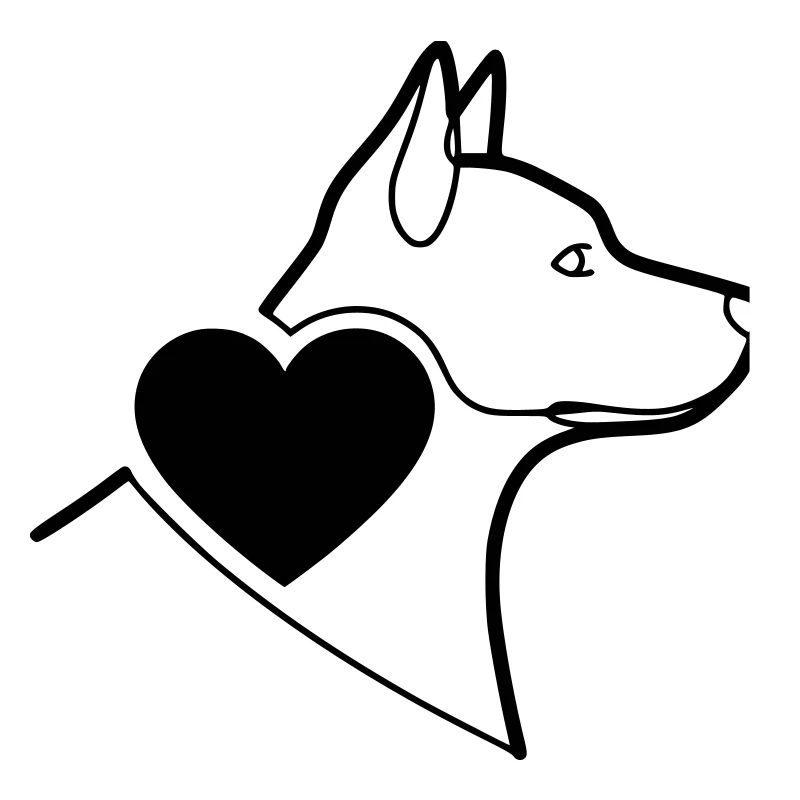 German Shepherd Heart Filled Minimal