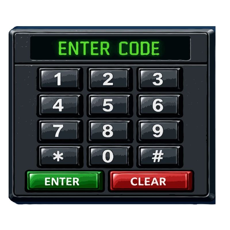 Geben Sie Code Keypad Neon ein