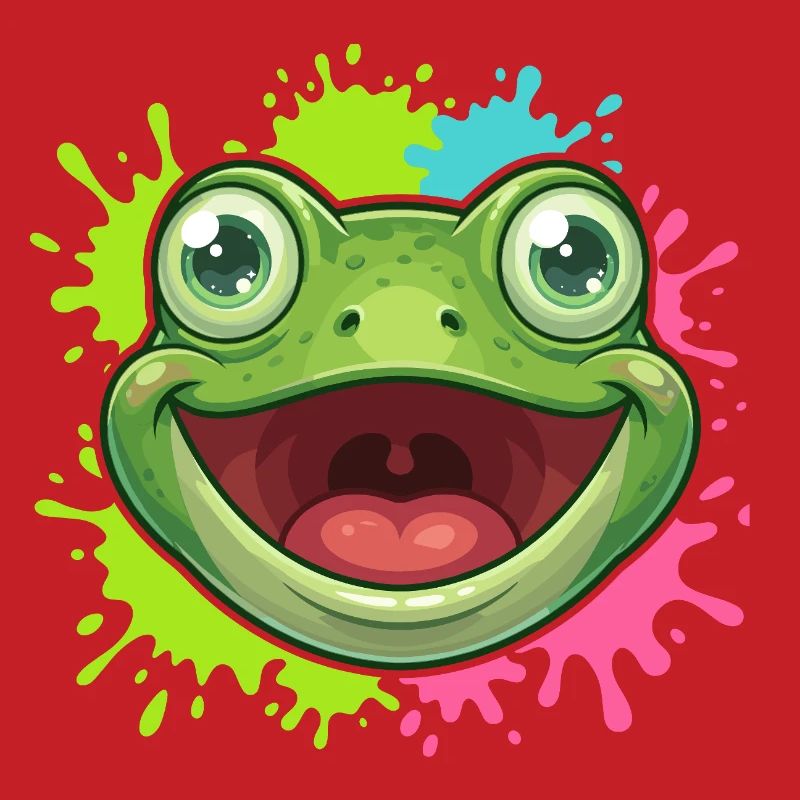 Fröhlicher Frosch Spritzer