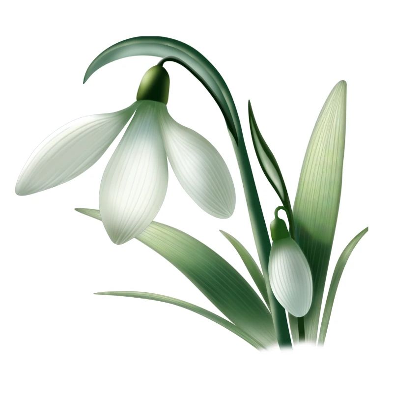 Anémone d’hiver – Graphique de fleur blanche