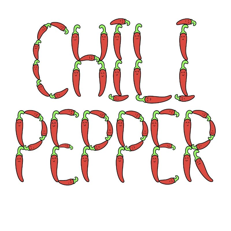 Chili pepper typography