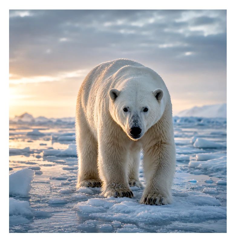 Arktischer Eisbär auf Eis