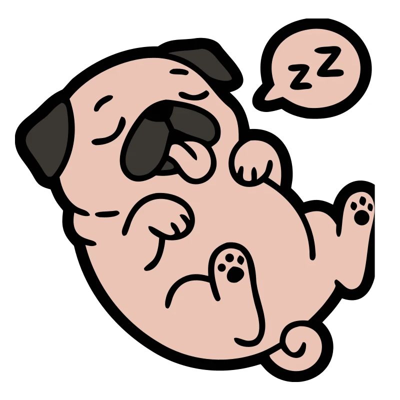 Sleeping Pug Dog Loafer