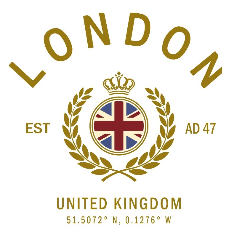 Écusson Londres Drapeau UK doré