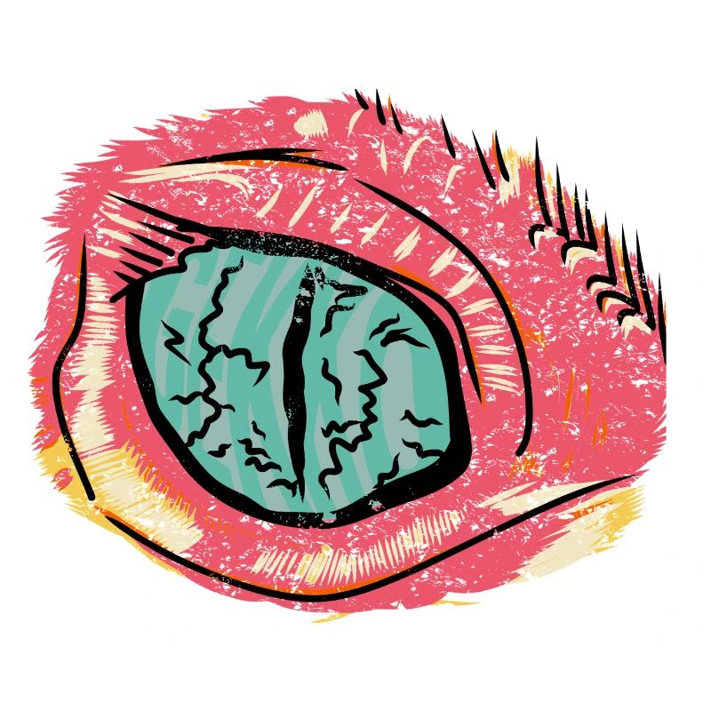 Conjonctivite dans le style pop art