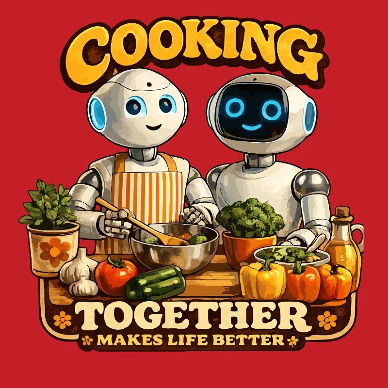 Roboter kochen gemeinsam