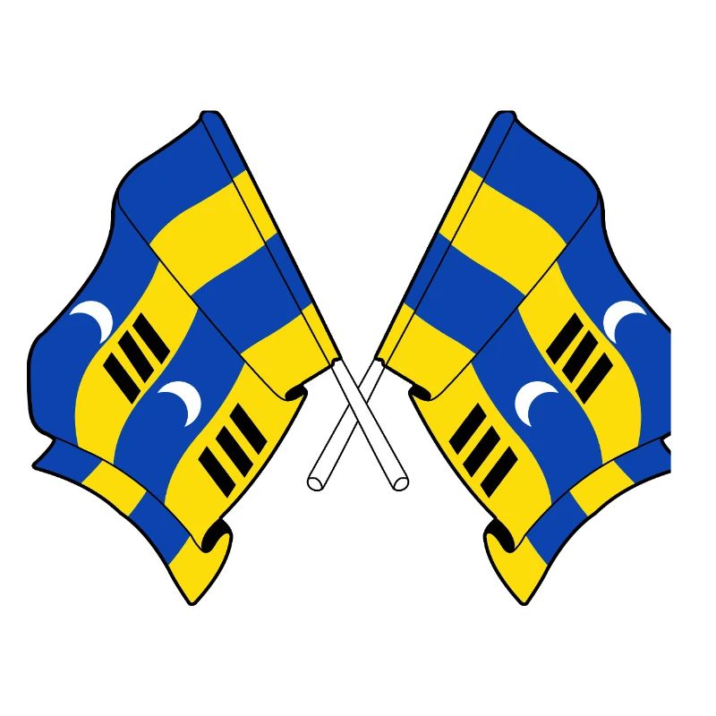Crossed Ameland Flags – Island Pride
