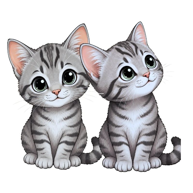 Frères et sœurs chatons