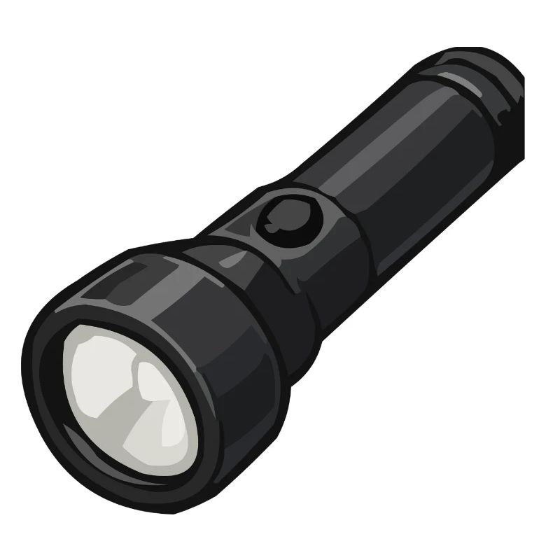 Compact Flashlight Illustration
