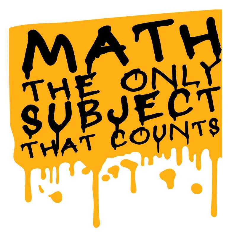 Math The Only Subject That Counts Nerd Mathe Logo