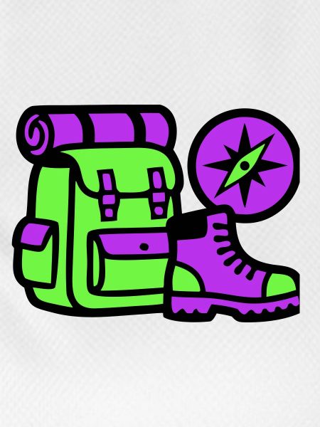 Hiking Backpack Compass Graphic