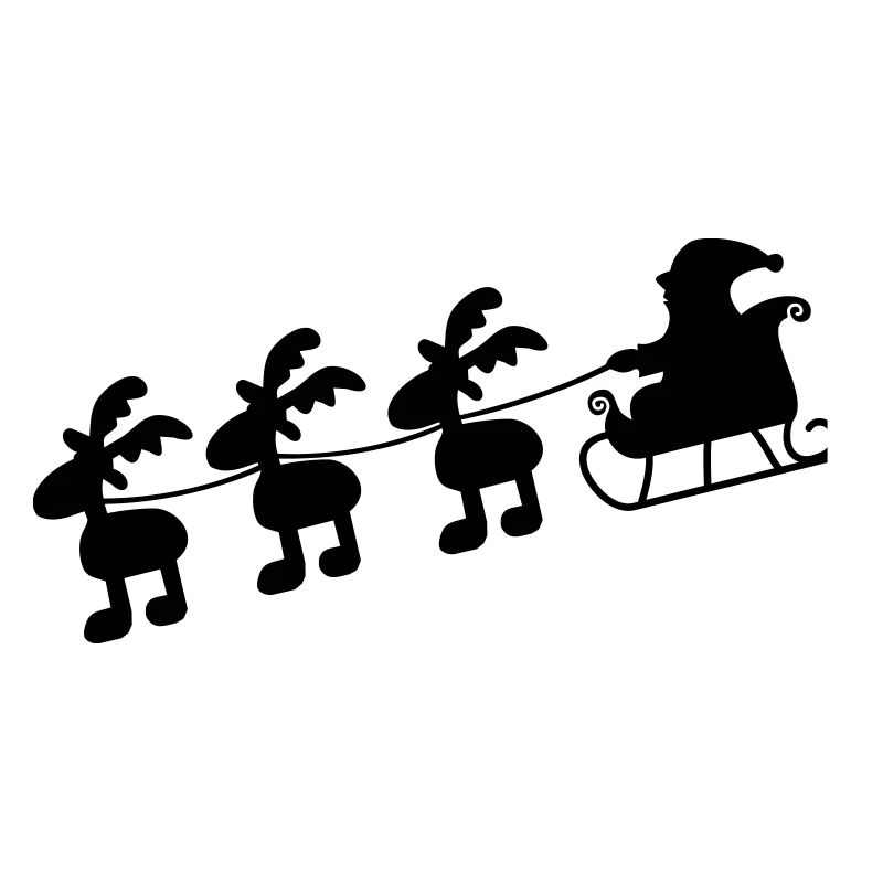Weihnachtsmann mit Schlitten