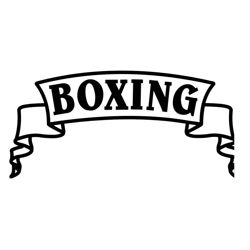 Boxen Boxtext in Wimpel oder Banner