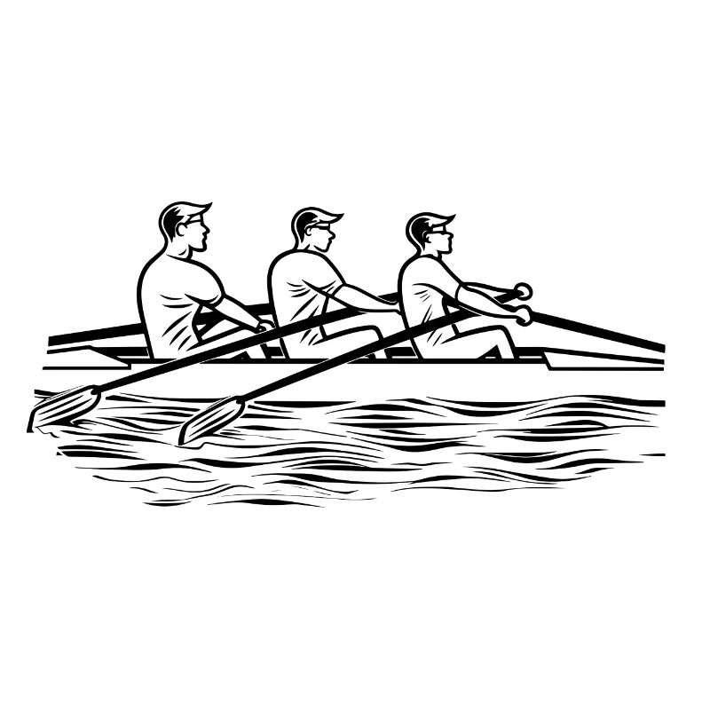 Rowing Team Drawing