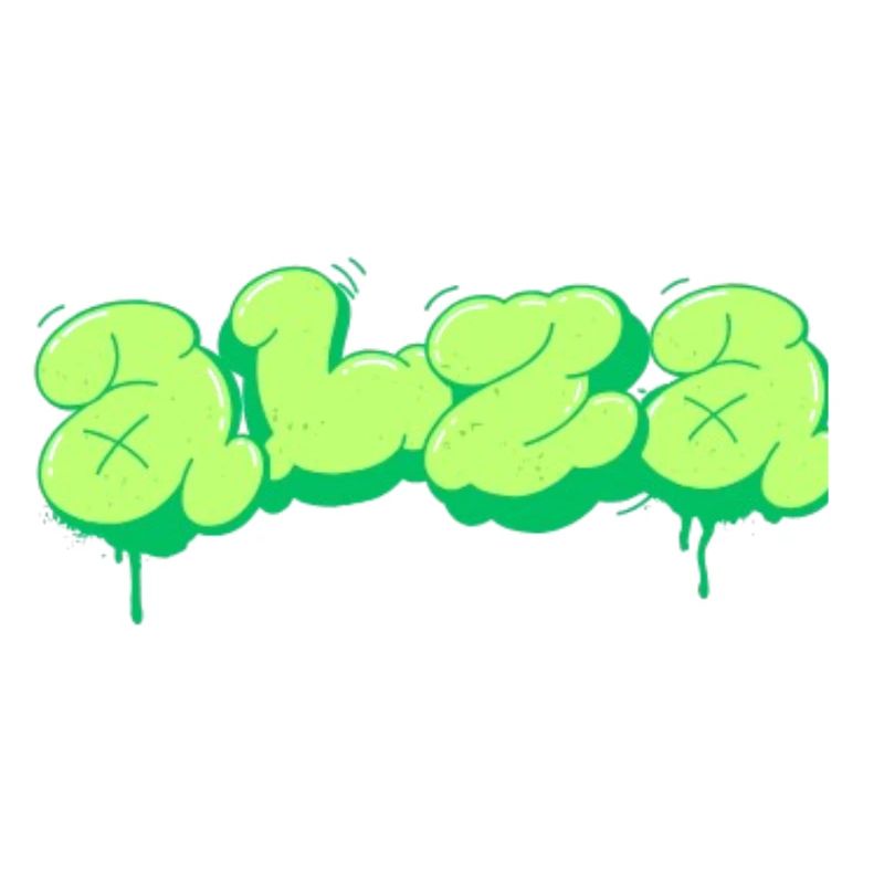Conception de style graffiti vert vif