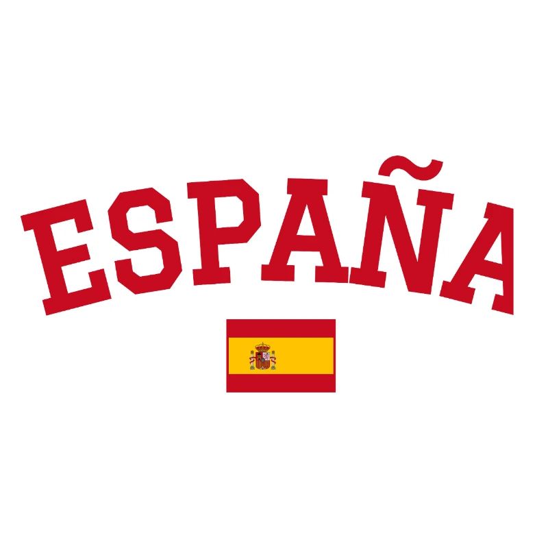 Drapeau espagnol : dessin rouge