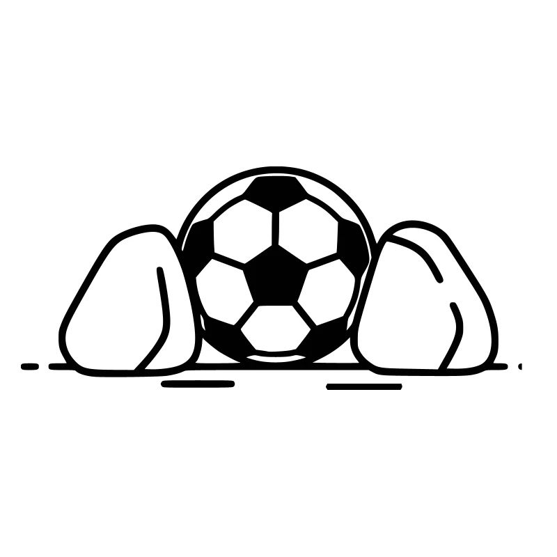 Soccer Ball On The Ground Kick-Off Icon Vector