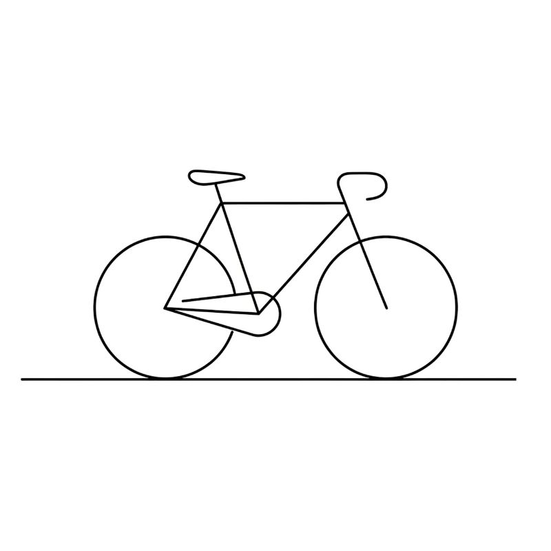 Silhouette moderne d’art de lignes de vélo