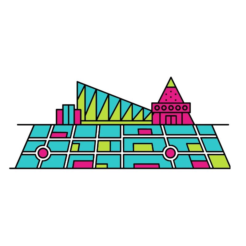 Orpheline urbain Xscape de Milton Keynes Modern Line Art