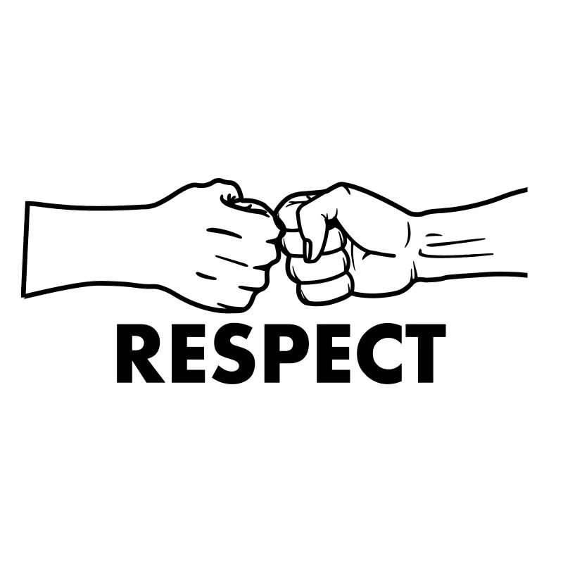 Respect two fists with text 'RESPECT'