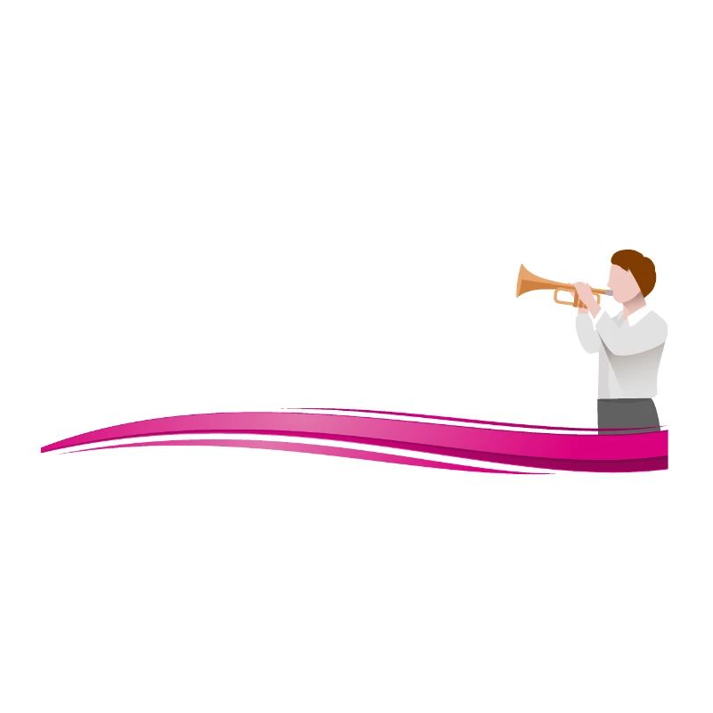 Musician TROMPETER on Wave - Text Template
