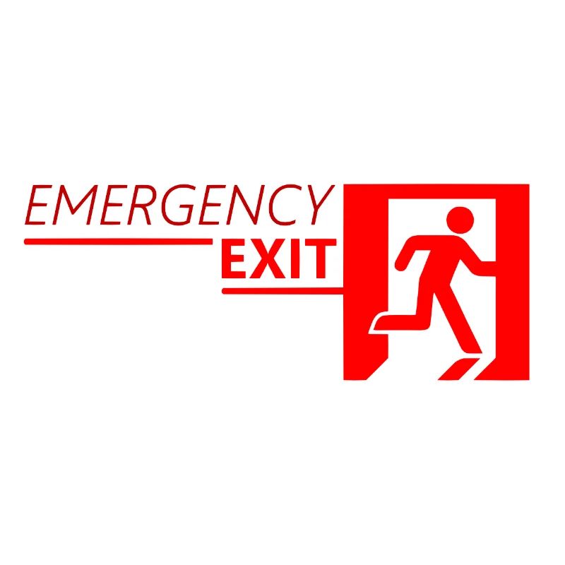 Emergency EXIT Classic Red