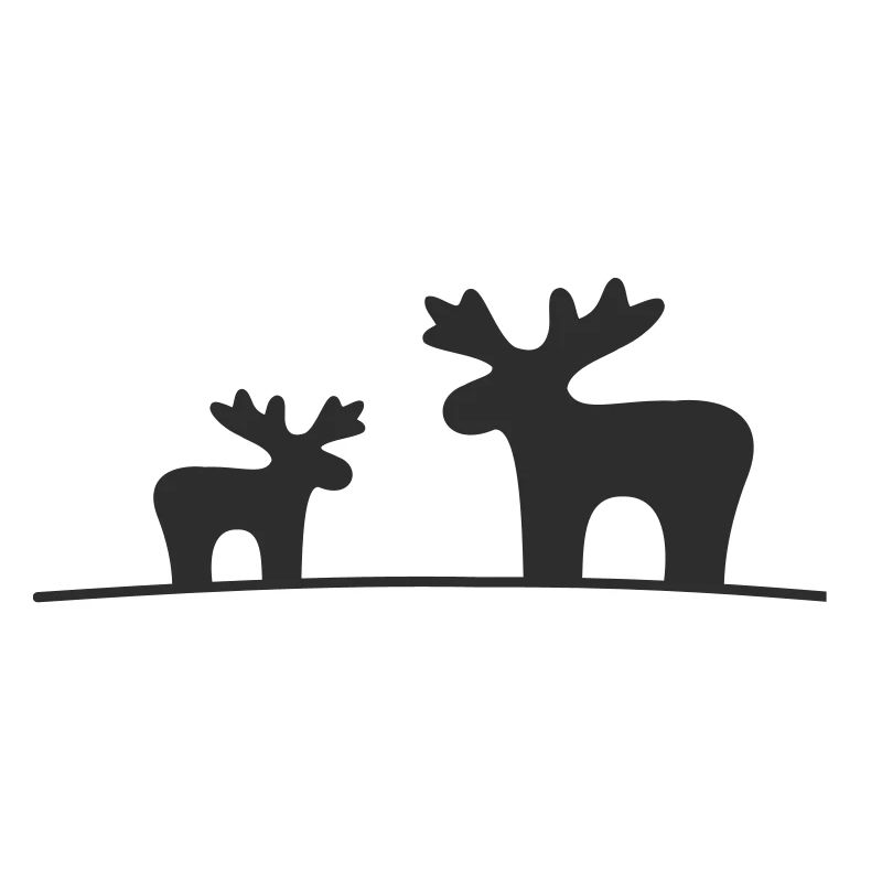 Moose Silhouette Forest