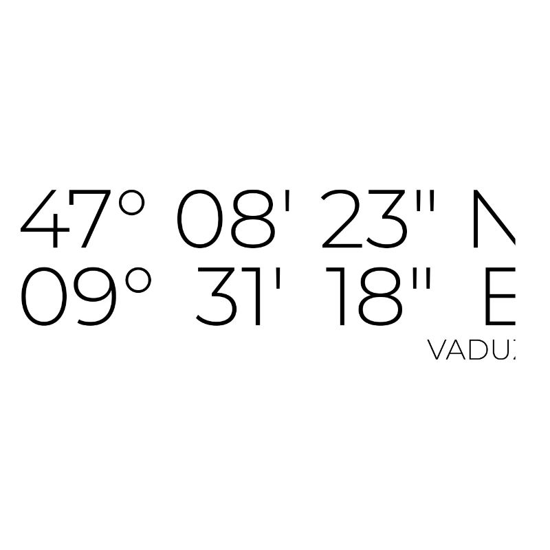 Coordinates Vaduz Liechtenstein