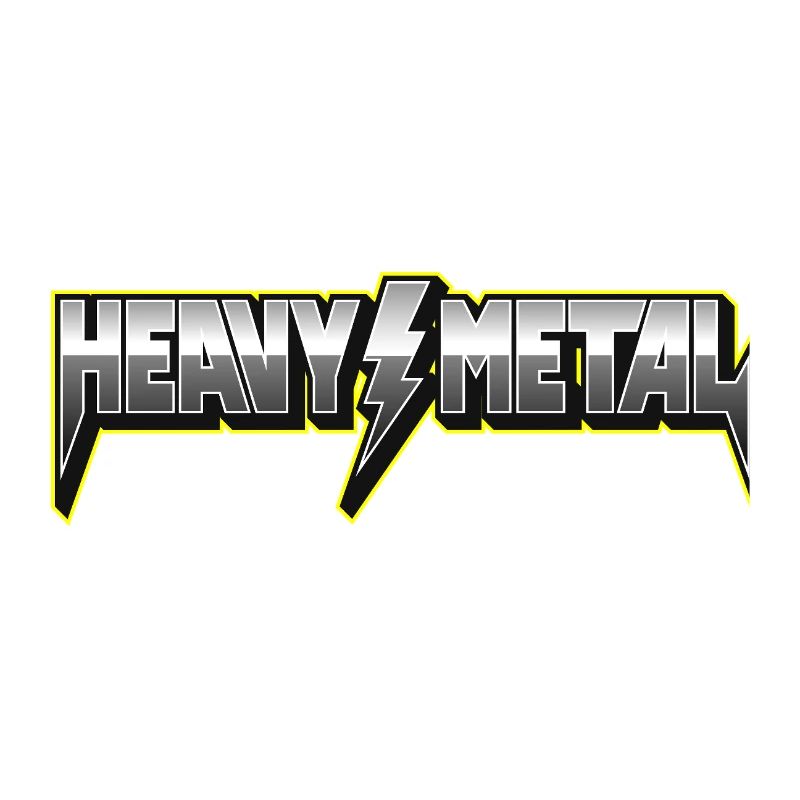 Logo de type 3D Heavy Metal avec éclairs