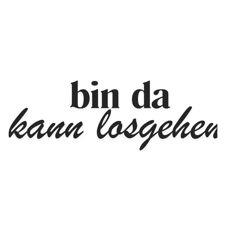 bin da kann losgehen schwarz